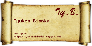 Tyukos Bianka névjegykártya